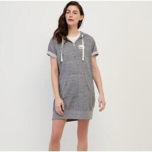 Roots Dockside Gray Sweatshirt Short Sleeve Hooded Dress Size Medium